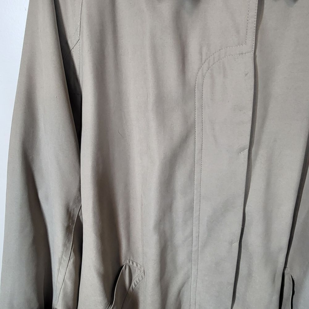 Long Women's Trench Coat in Light Taupe - Picture 6 of 14